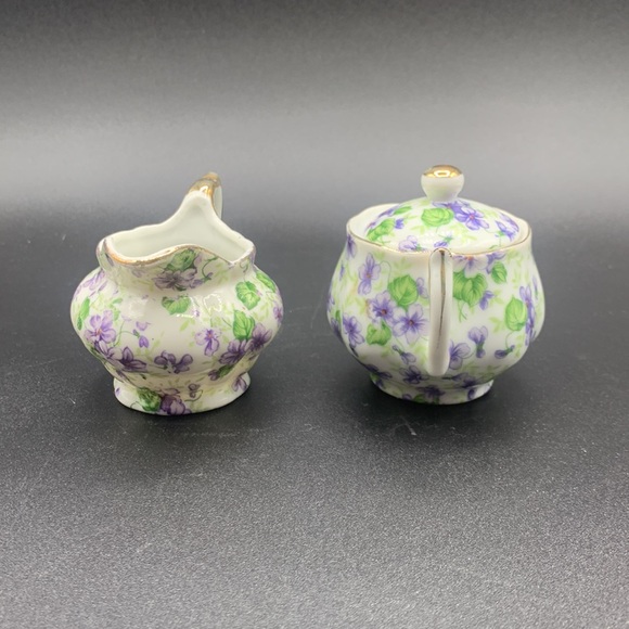 Small Vintage Lefton Hand Painted China Purple Violet...